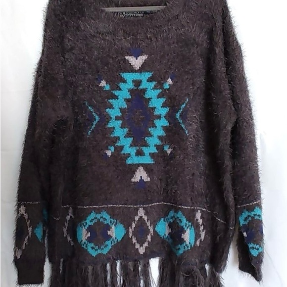 NWOT Powder River Outfitters by Panhandle Chenille Aztec sweater sz XXL - Picture 3 of 8